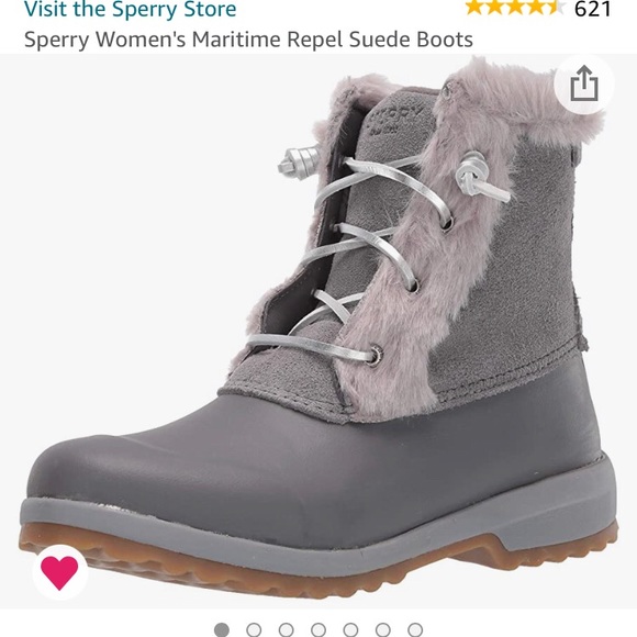 Women’s fur lined, waterproof Sperry boots, size 9. NWT.